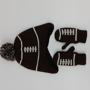 The Children's Place EUC Football Hat and Mittens (12-24 mo.)